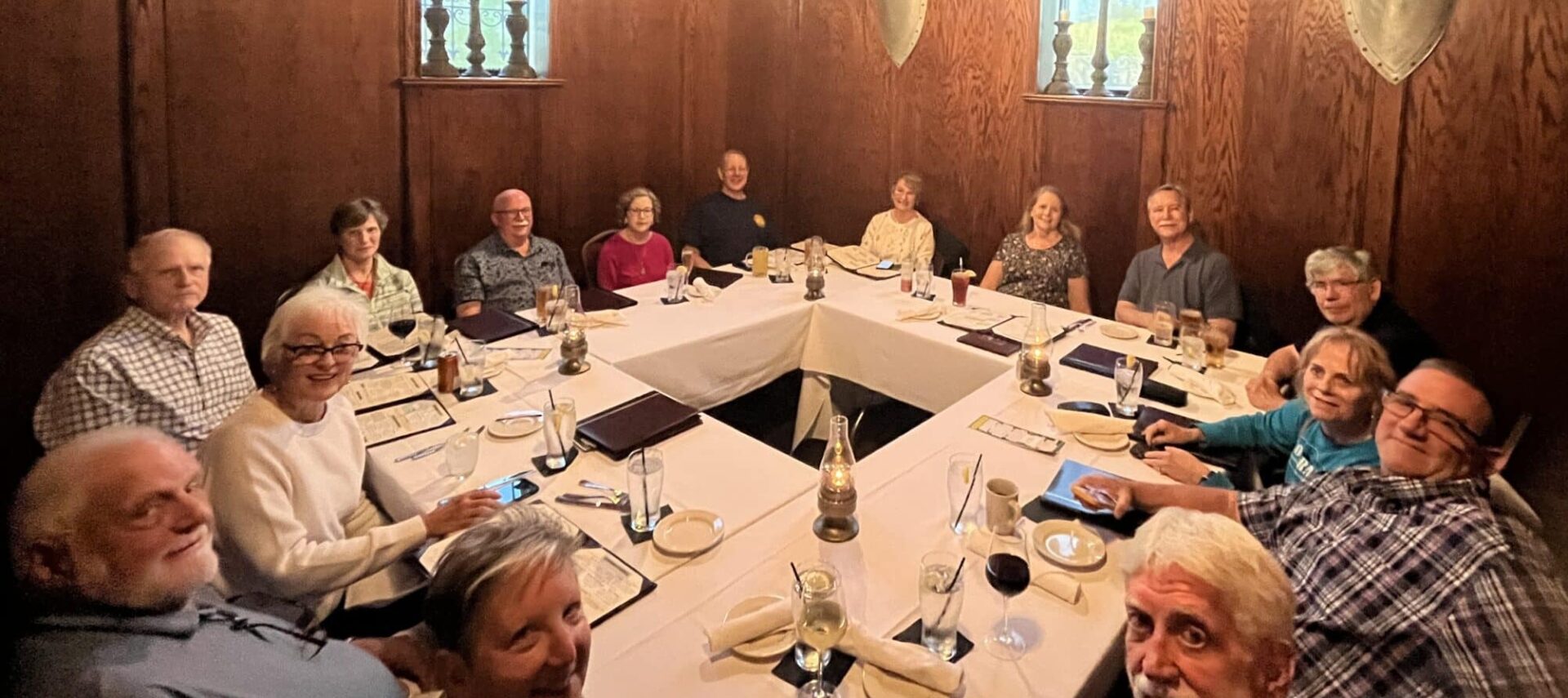Gathering at Shakespear's Restaurant